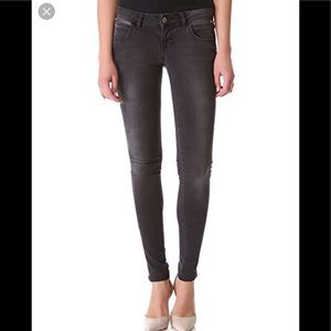 Anine Bing Black Zipper Jeans